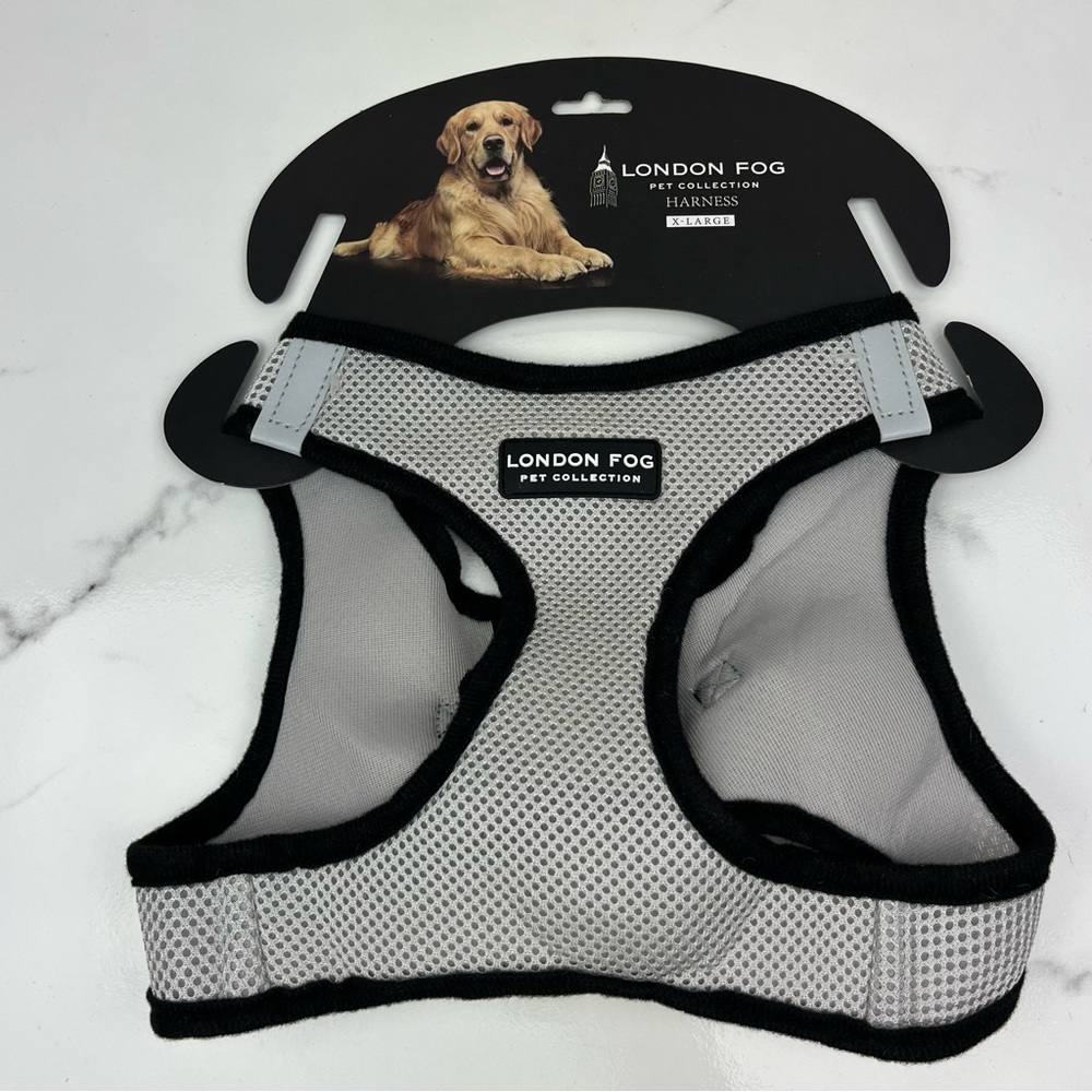 London Fog Pet Collection Light Gray Dog Harness Size Extra Large